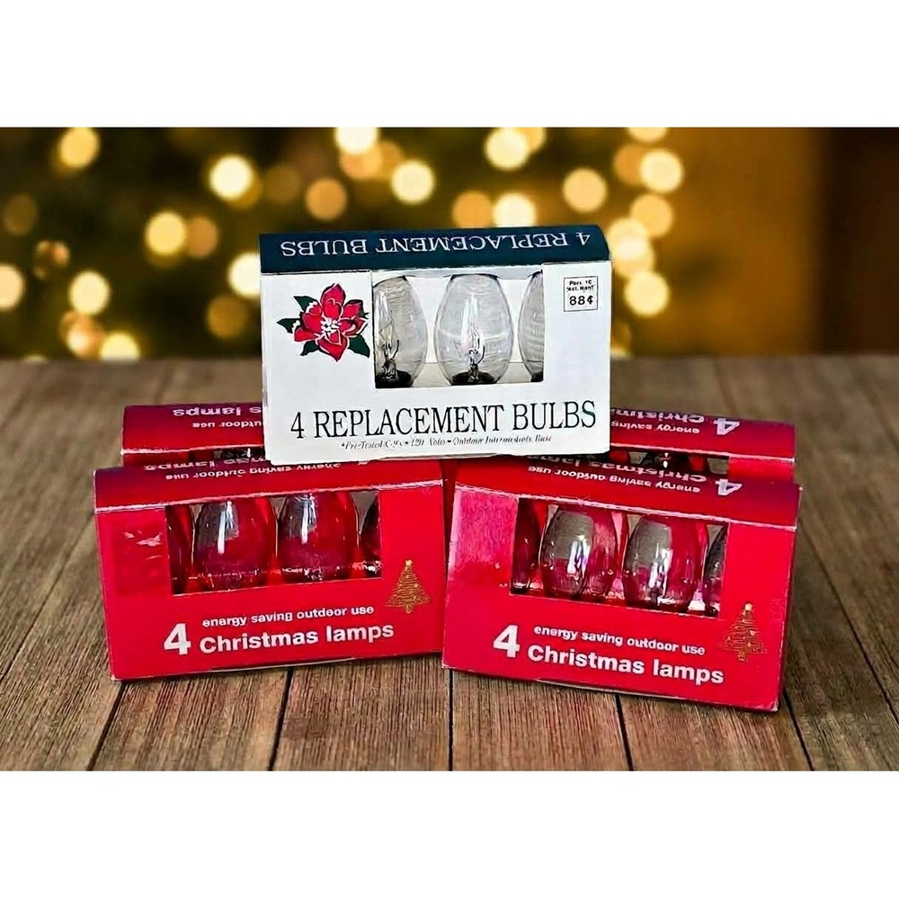 NEW Vintage Christmas C9 Replacement Lights Bulbs 20ct Outdoor Clear Lamps 120v